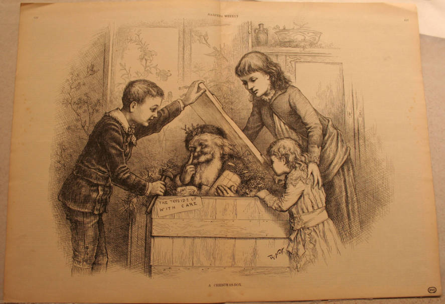 "A Christmas Box" from Harper's Weekly, December 26, 1885