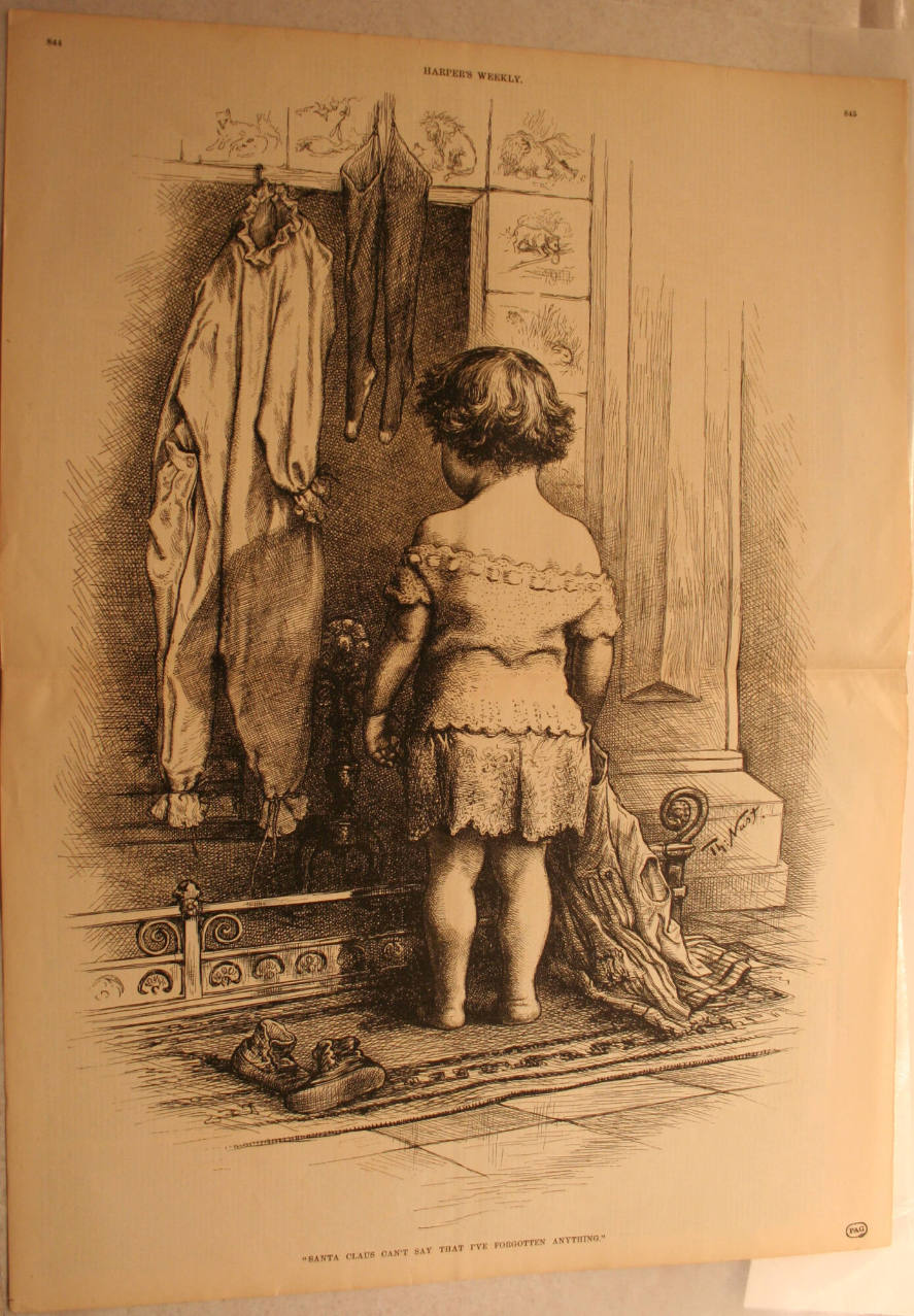 "Santa Claus Can't Say That I've" from Harper's Weekly, December 25, 1886