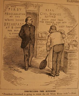 "Inspecting The Kitchen" from Harper's Weekly, March 28, 1885