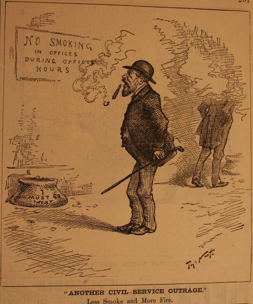 "Another Civil Service Outrage" from Harper's Weekly, March 28, 1885