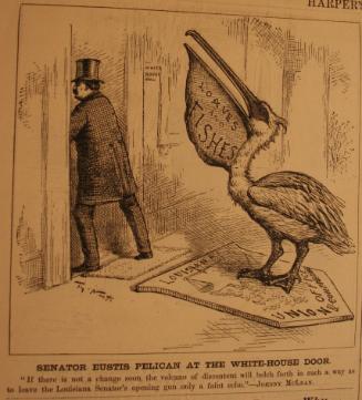 "Senator Eustis Pelican At The..." from Harper's Weekly, May 16, 1885