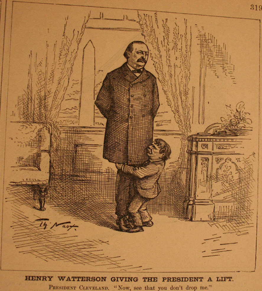 "Henry Watterson Giving The Pres..." from Harper's Weekly, May 16, 1885