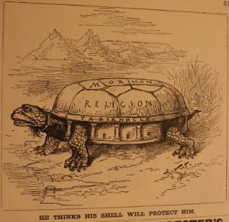 "He Thinks His Shell Will Protect" from Harper's Weekly, January 9, 1885