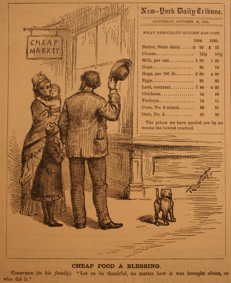 "Cheap Food A Blessing" from Harper's Weekly, November 7, 1885