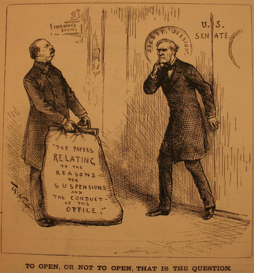 "To Open, Or Not to Open" from Harper's Weekly, January 30, 1886