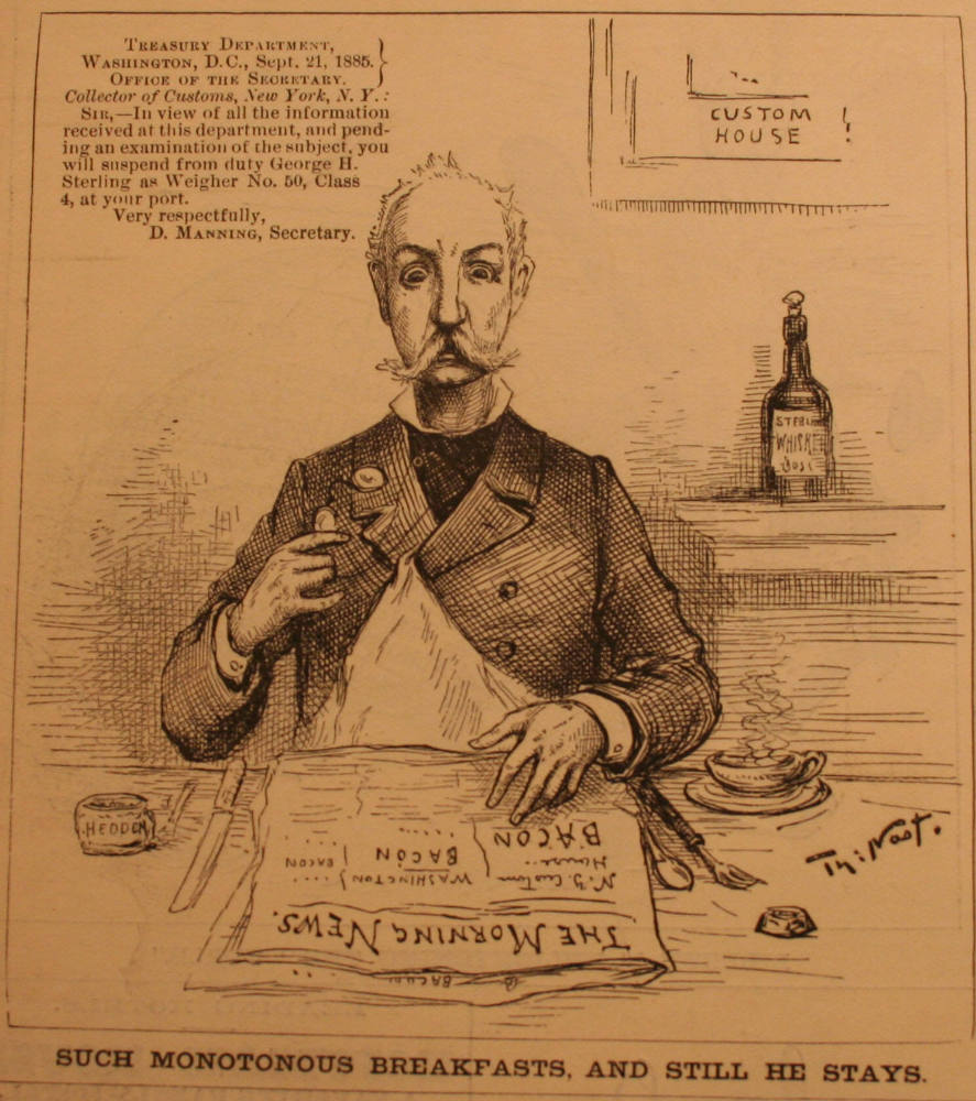 "Such Monotonous Breakfasts" from Harper's Weekly, October 3, 1885