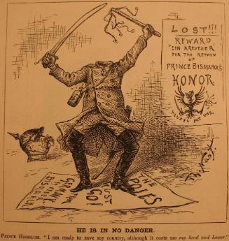 "He Is In No Danger" from Harper's Weekly, February 20, 1886