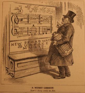 "A Music Lesson" from Harper's Weekly, March 6, 1886