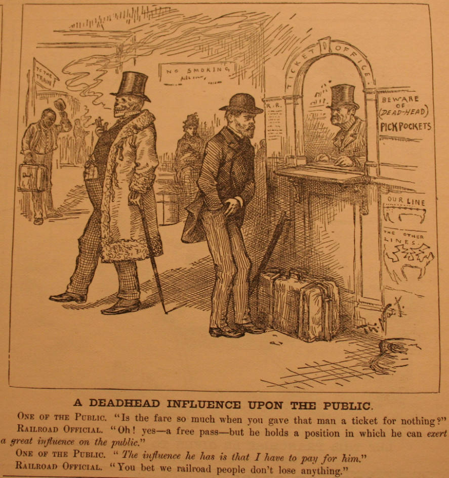 "A Deadhead Influence" from Harper's Weekly, March 13, 1886