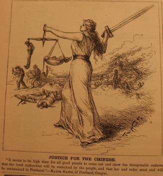 "Justice For The Chinese" from Harper's Weekly, March 27, 1886