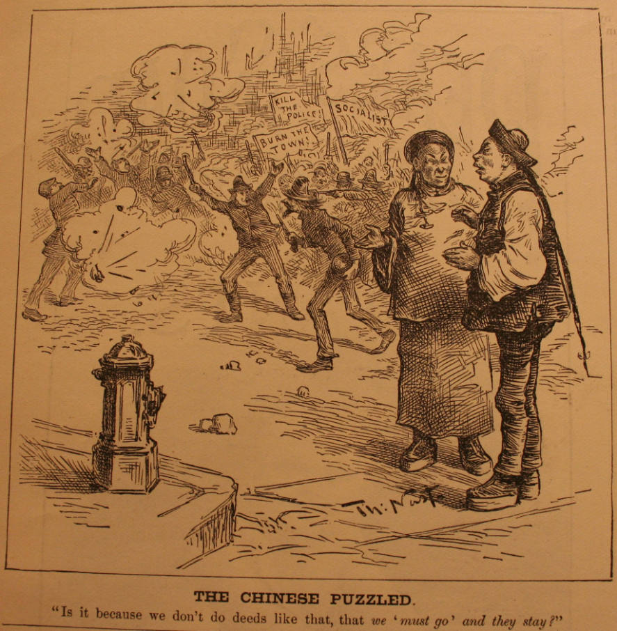 "The Chinese Puzzled" from Harper's Weekly, May 15, 1886