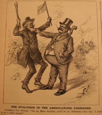 "Evolution Of The Americanized" from Harper's Weekly, May 15, 1886