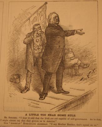 "A Little Too Near Home Rule" from Harper's Weekly, July 10, 1886