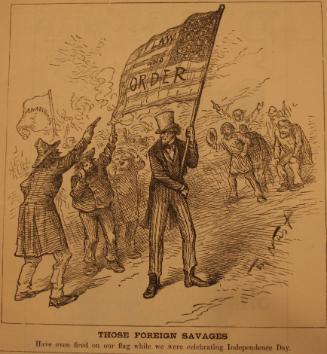 "Those Foreign Savages" from Harper's Weekly, July 24, 1886