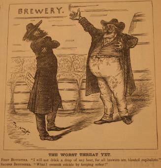 "The Worst Threat Yet" from Harper's Weekly, July 31, 1886