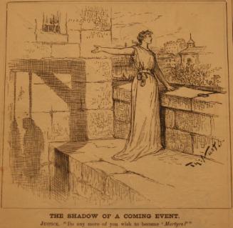 "The Shadow Of A Coming Event" from Harper's Weekly, September 11, 1886