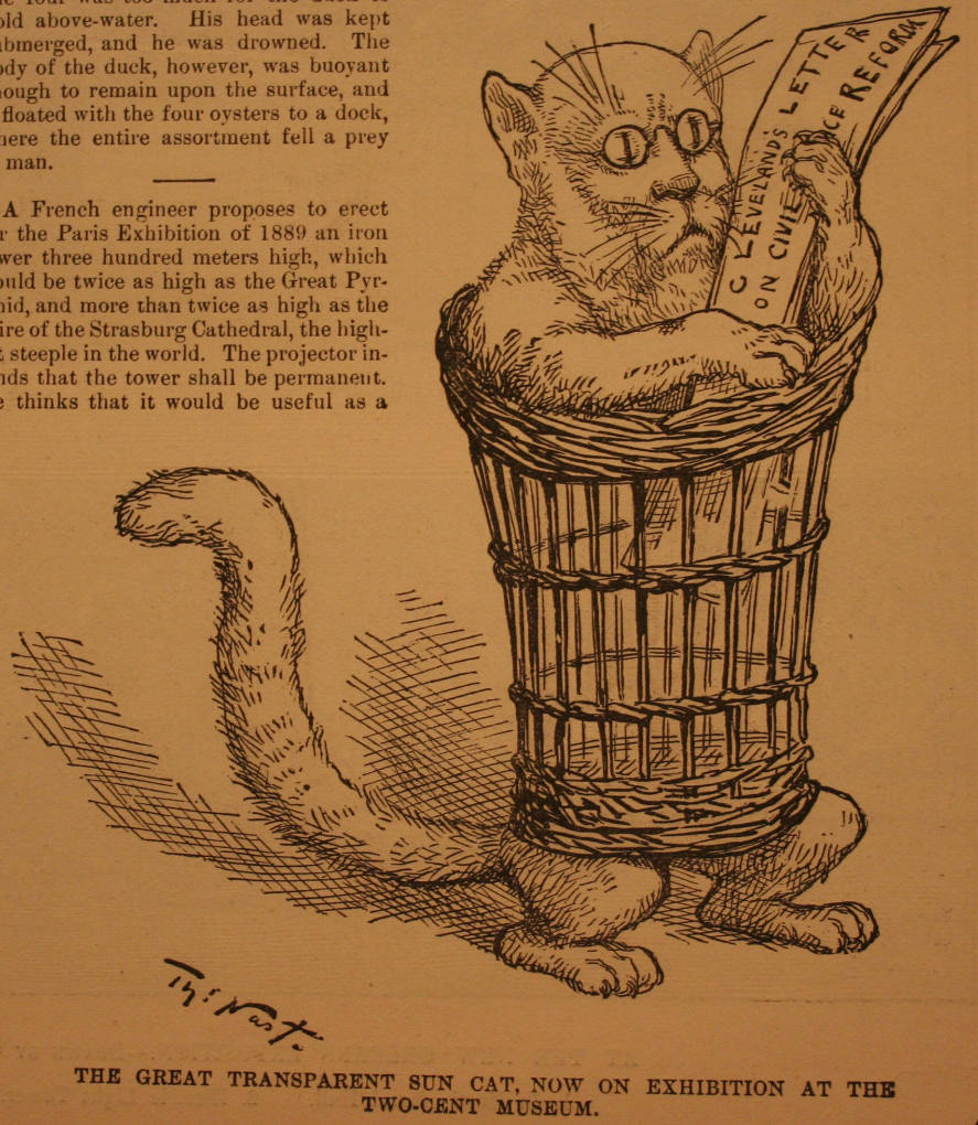 "The Great Transparent Sun Cat" from Harper's Weekly, January 17, 1885