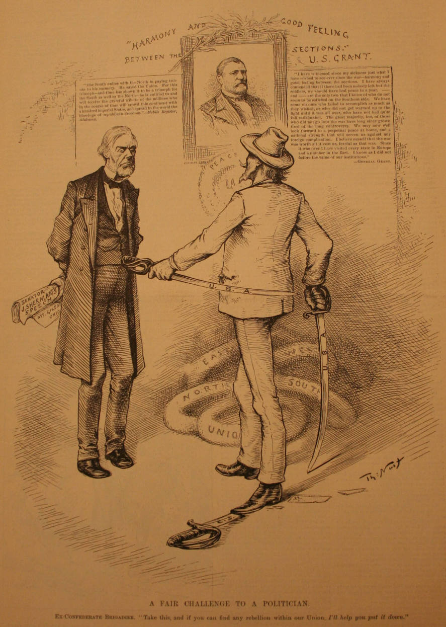 "A Fair Challenge To A Politician" from Harper's Weekly, September 12, 1885