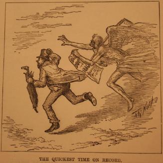 "The Quickest Time On Record" from Harper's Weekly, January 2, 1886