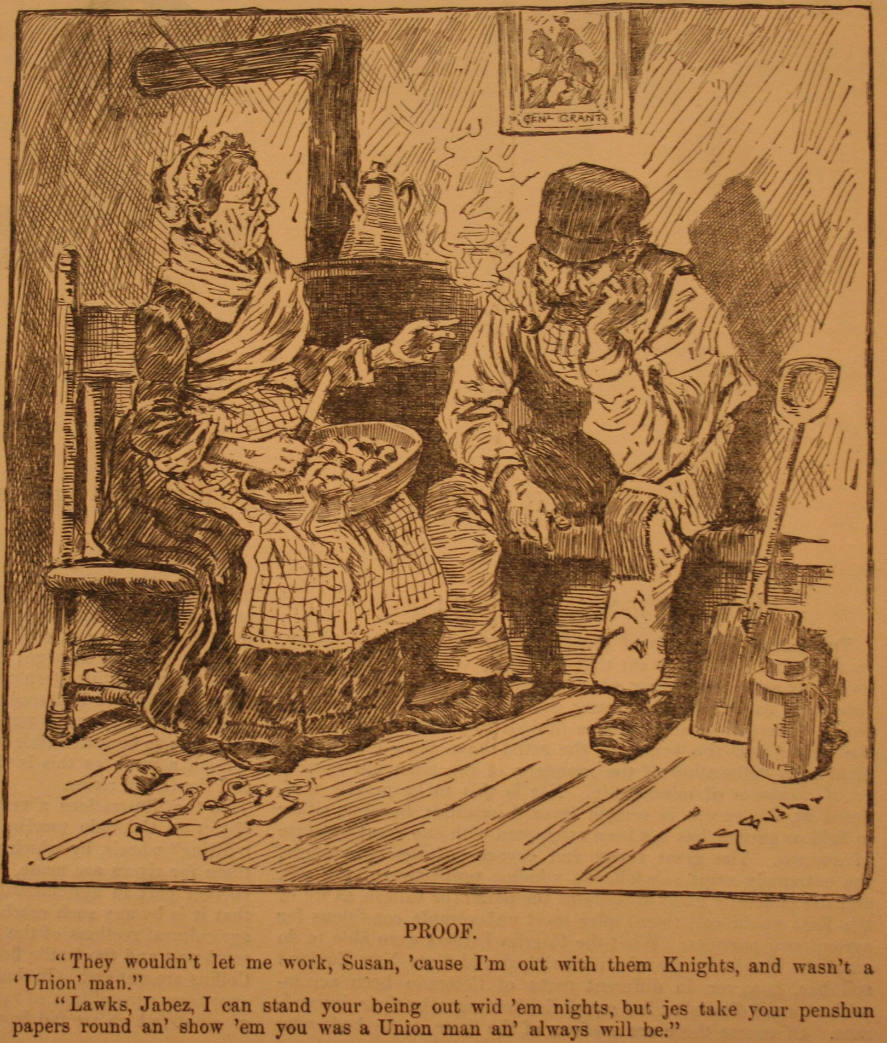 "Proof" from Harper's Weekly, November 20, 1886