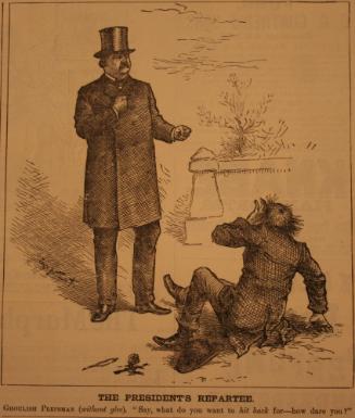 "The President's Repartee" from Harper's Weekly, November 27, 1886