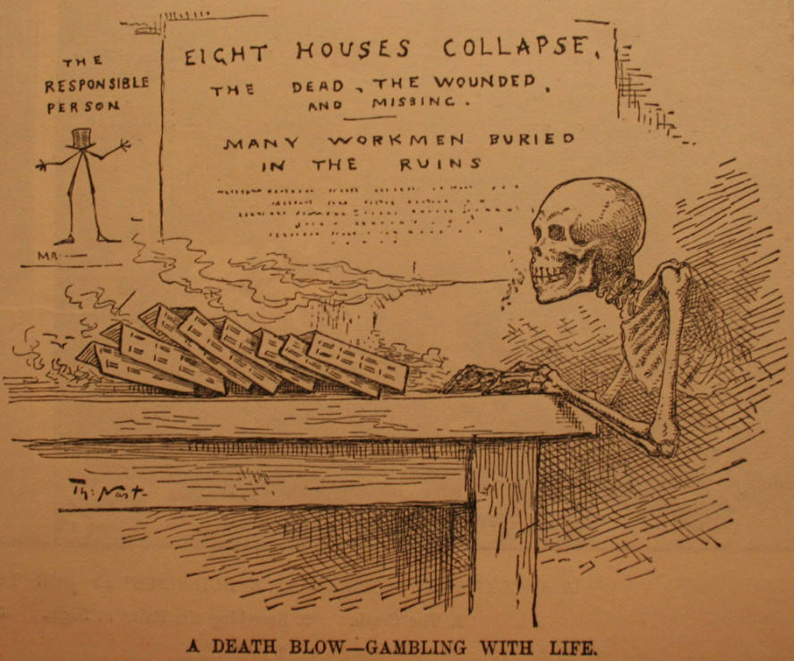 "A Death Blow Gambling With Life" from Harper's Weekly, April 25, 1885