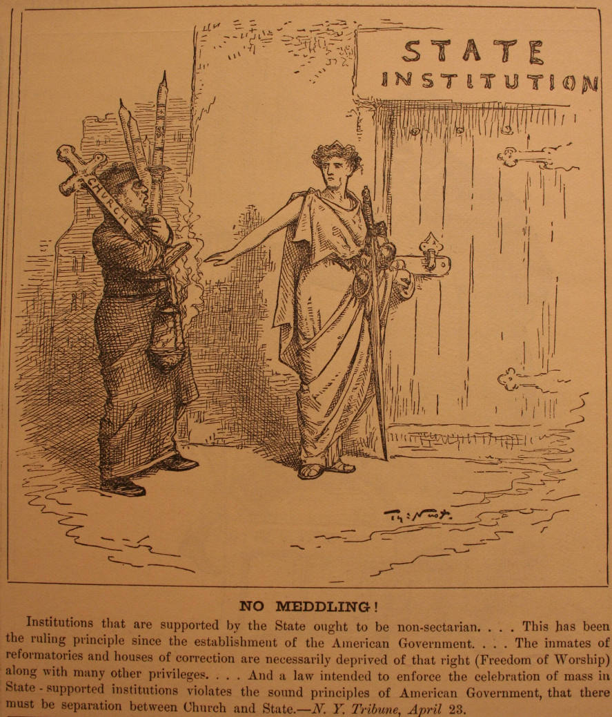 "No Meddling!" from Harper's Weekly, May 2, 1885