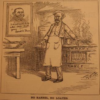 "No Barrel, No Loaves" from Harper's Weekly, October 10, 1885