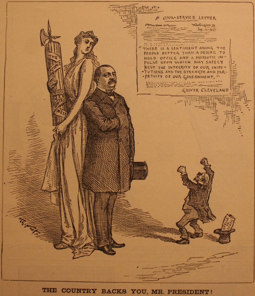 "The Country Backs You, Mr. Pres." from Harper's Weekly, October 10, 1885