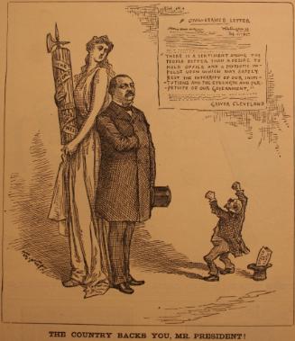 "The Country Backs You, Mr. Pres." from Harper's Weekly, October 10, 1885