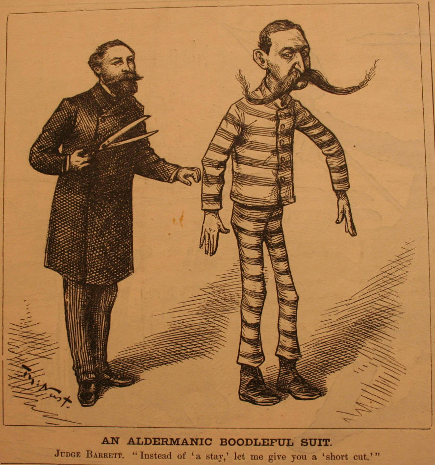 "An Aldermanic Boodleful Suit" from Harper's Weekly, May 29, 1886