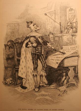 "Our Royal Rulers (By Divine...)" from Harper's Weekly, April 3, 1886