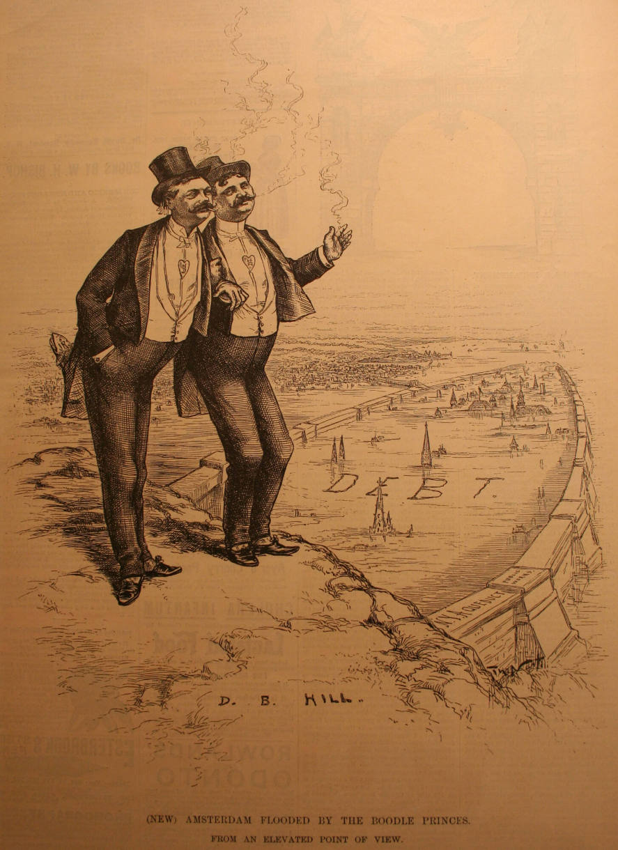 "(New) Amsterdam Flooded" from Harper's Weekly, August 28, 1886