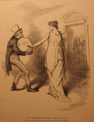 "An Unnecessary Burden" from Harper's Weekly, December 18, 1886