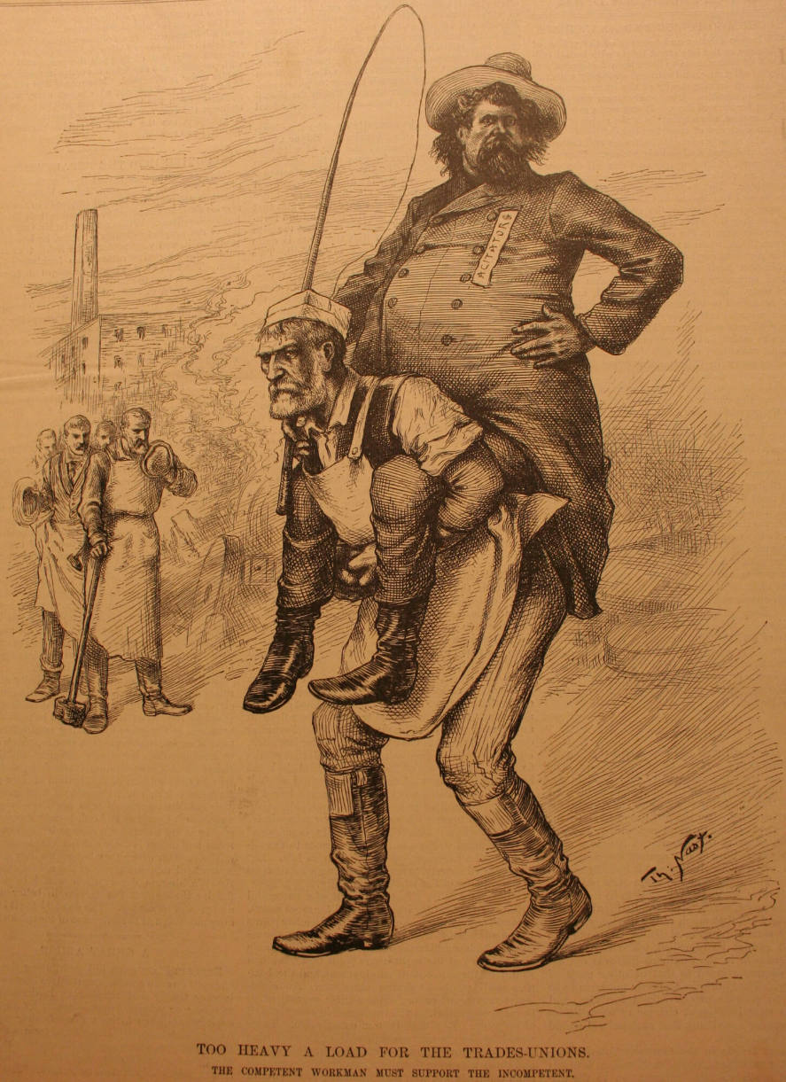 "Too Heavy A Load" from Harper's Weekly, May 15, 1886