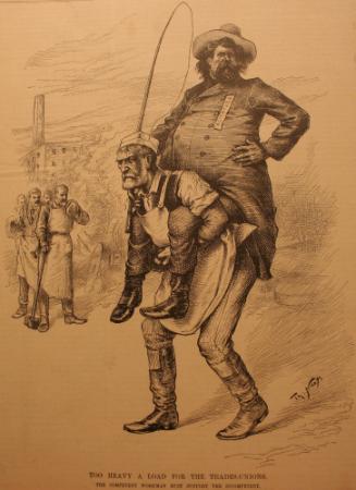 "Too Heavy A Load" from Harper's Weekly, May 15, 1886