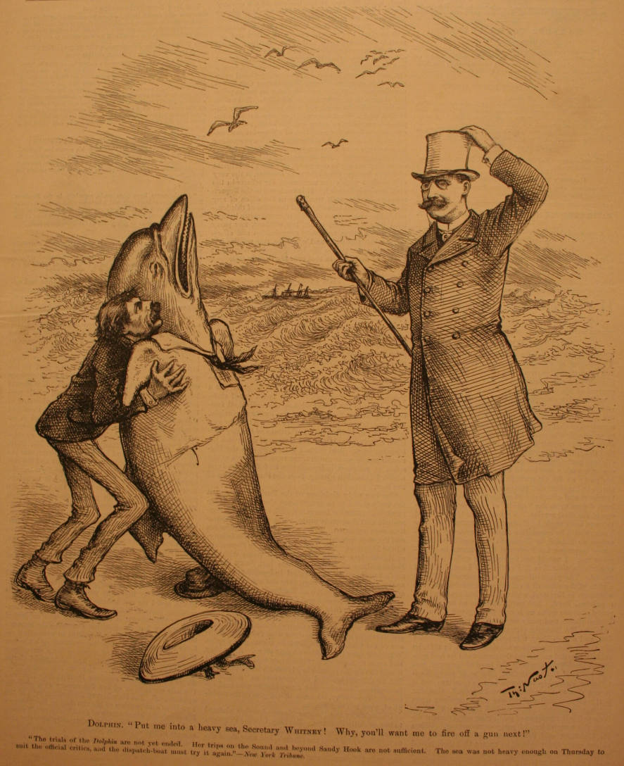 "Dolphin, Put Me In A Heavy Sea" from Harper's Weekly, July 4, 1885