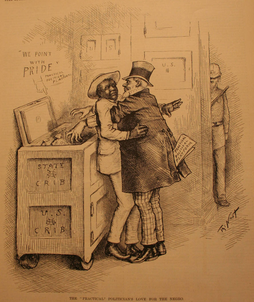 "The Practical Politicians Love" from Harper's Weekly, July 25, 1885