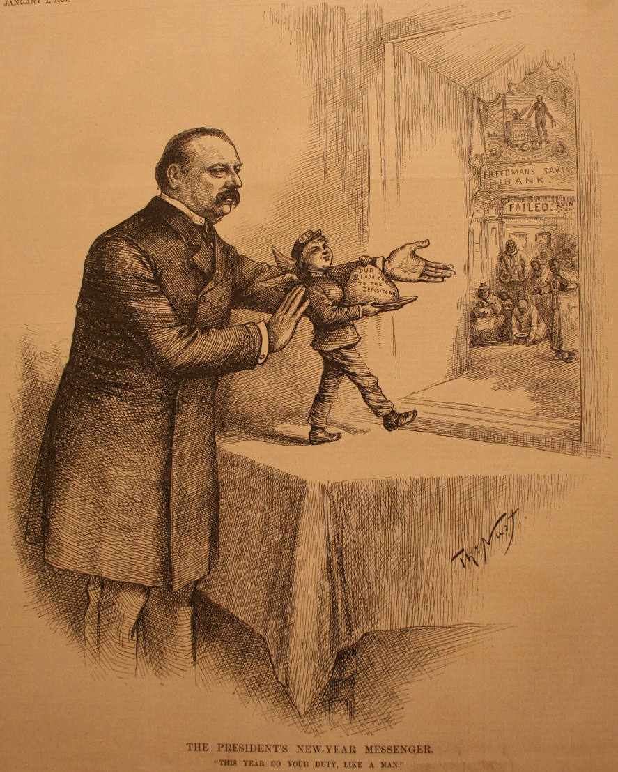 "President's New Year Messenger" from Harper's Weekly, January 1, 1887