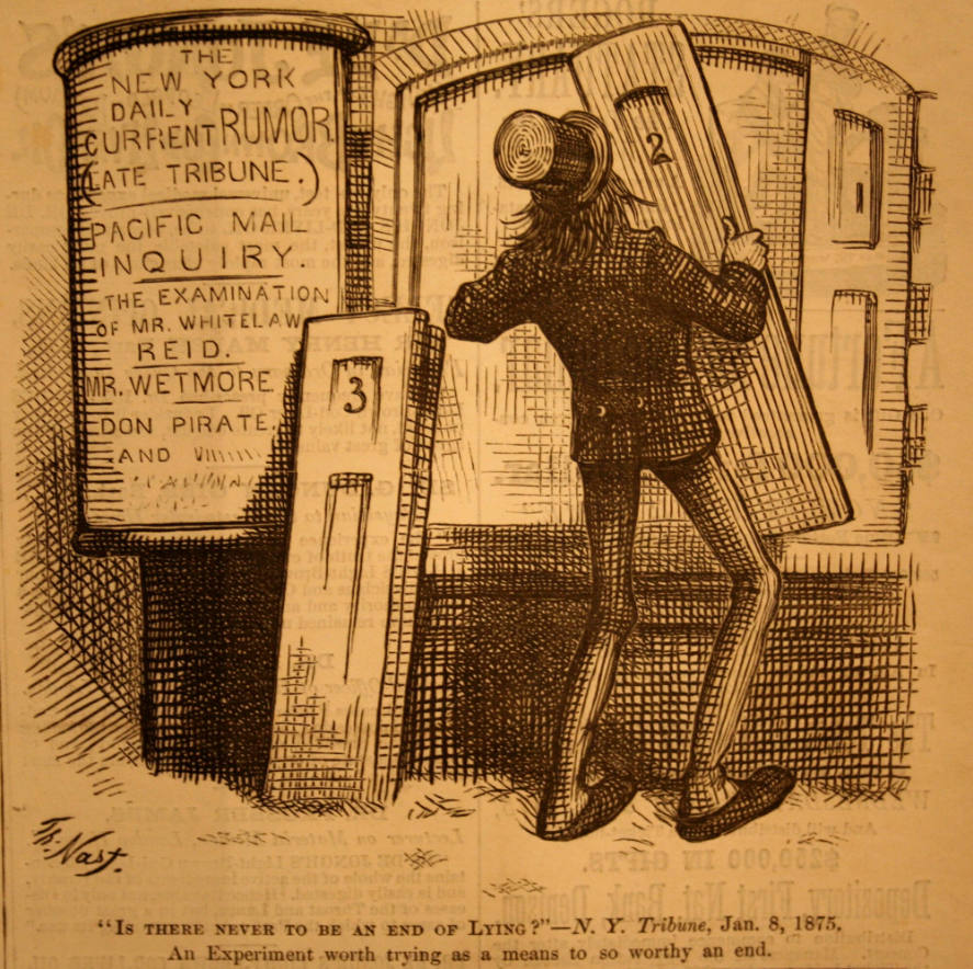 "Is There Never To Be An End of Ly." from Harper's Weekly, February 20, 1875