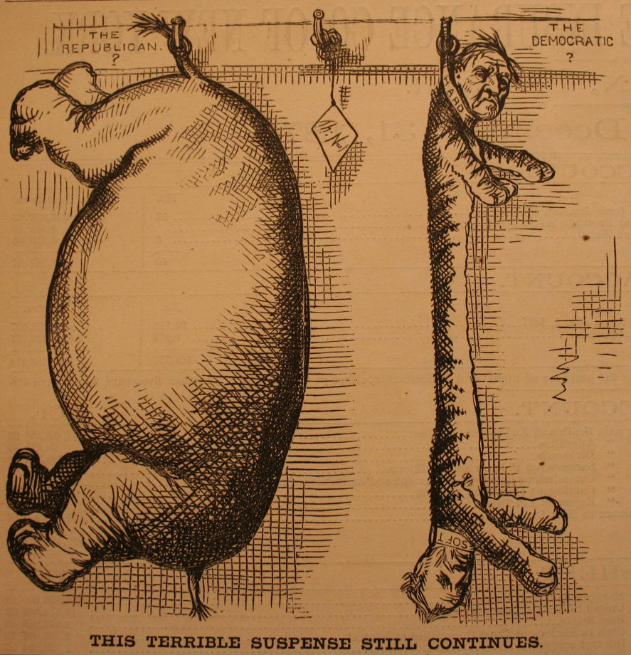 "This Terrible Suspense" from Harper's Weekly, February 24, 1877