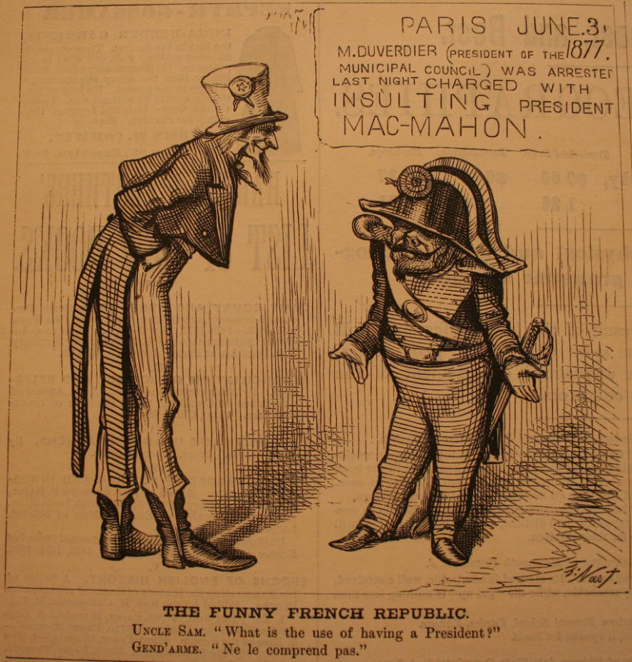 "The Funny French Republic" from Harper's Weekly, June 23, 1877