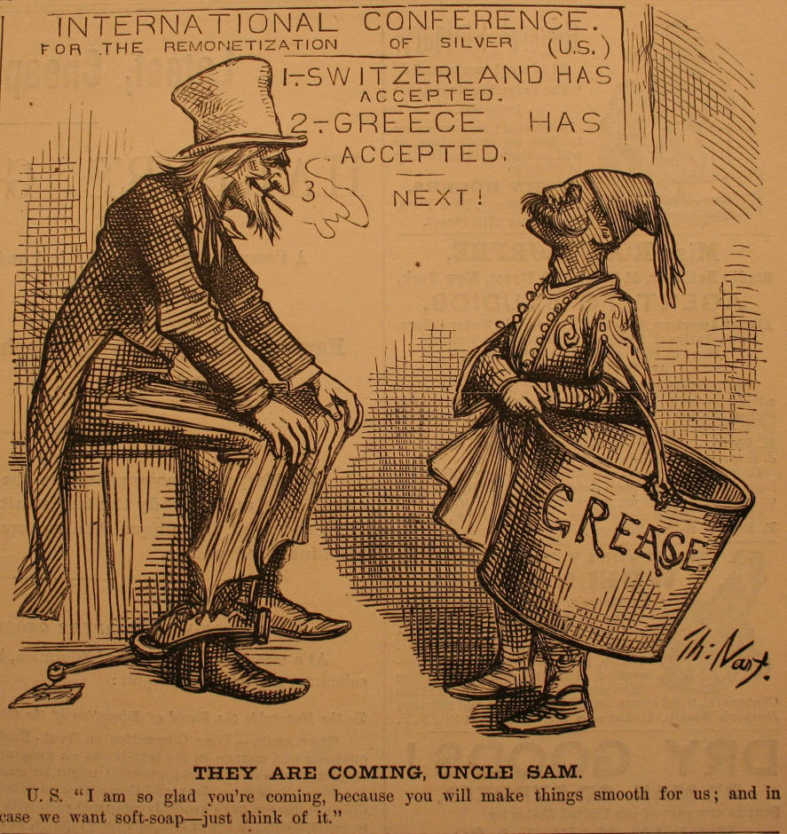 "They are Coming Uncle Sam" from Harper's Weekly, May 11, 1878