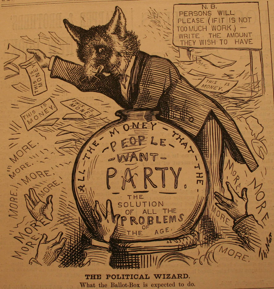 "The Political Wizard" from Harper's Weekly, October 19, 1878