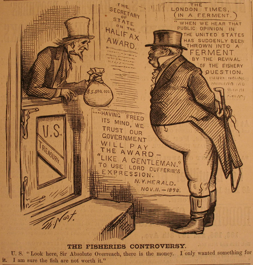 "The Fisheries Controversy" from Harper's Weekly, November 30, 1878