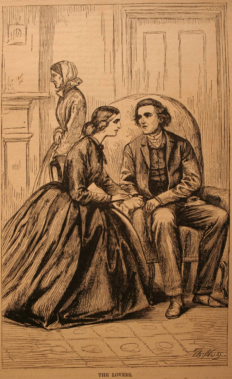 "The Lovers" from Harper's Weekly, July 7, 1866