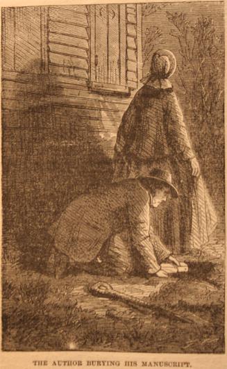 "The Author Burying His Manuscript" from Harper's Weekly, January 20, 1866