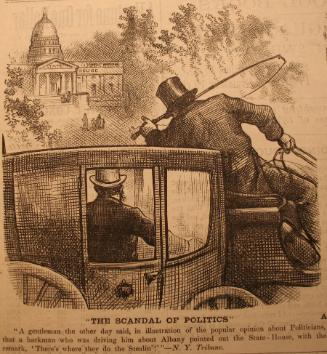 "The Scandel Of Politics" from Harper's Weekly, February 13, 1875