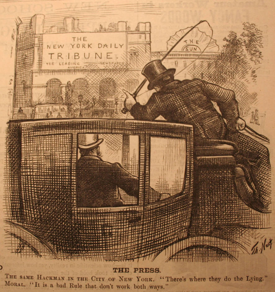 "The Press" from Harper's Weekly, February 13, 1875