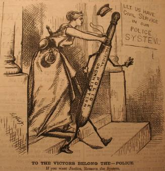 "To The Victors Belong The Police" from Harper's Weekly, September 4, 1875